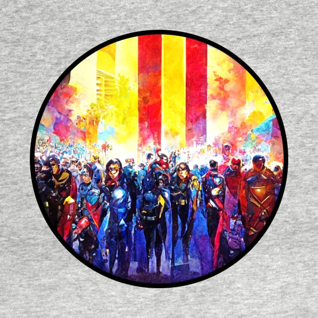 Outside Comic-Con Painting - Circle by Nightwing Futures